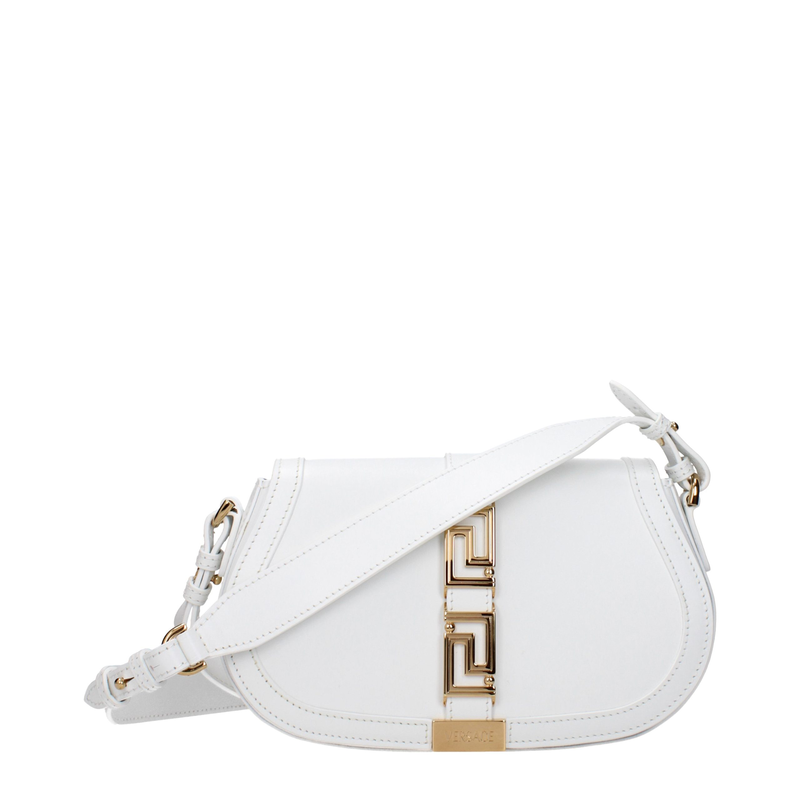 White leather crossbody bag-null