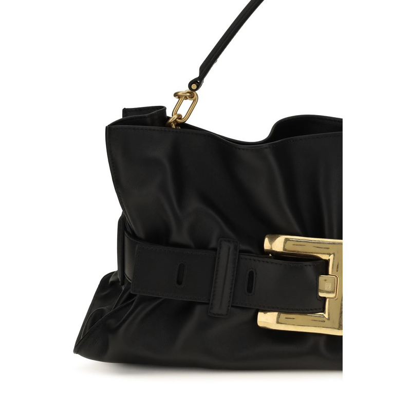 Black calf leather bos taurus handbag-null