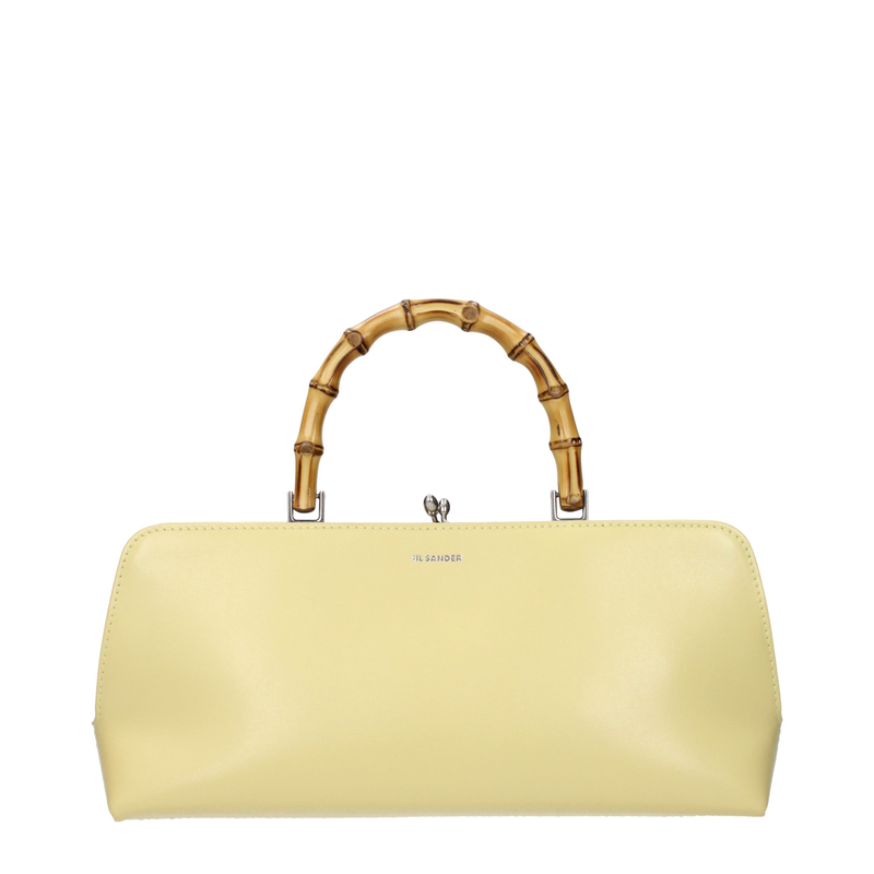 Yellow leather handbag-null