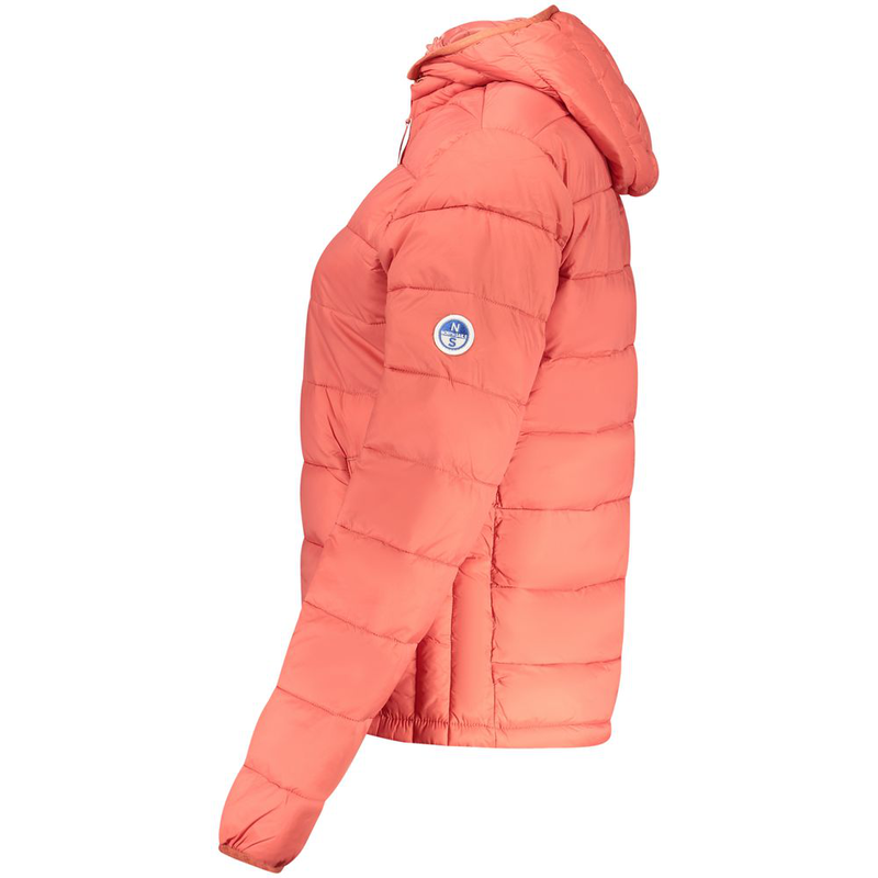 Red polyester women's jacket-null