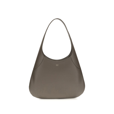 Gray calf leather bos taurus handbag, Grey, medium