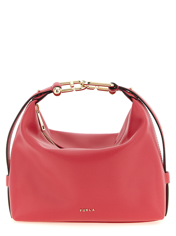 Fuchsia calfskin shoulder bag-null