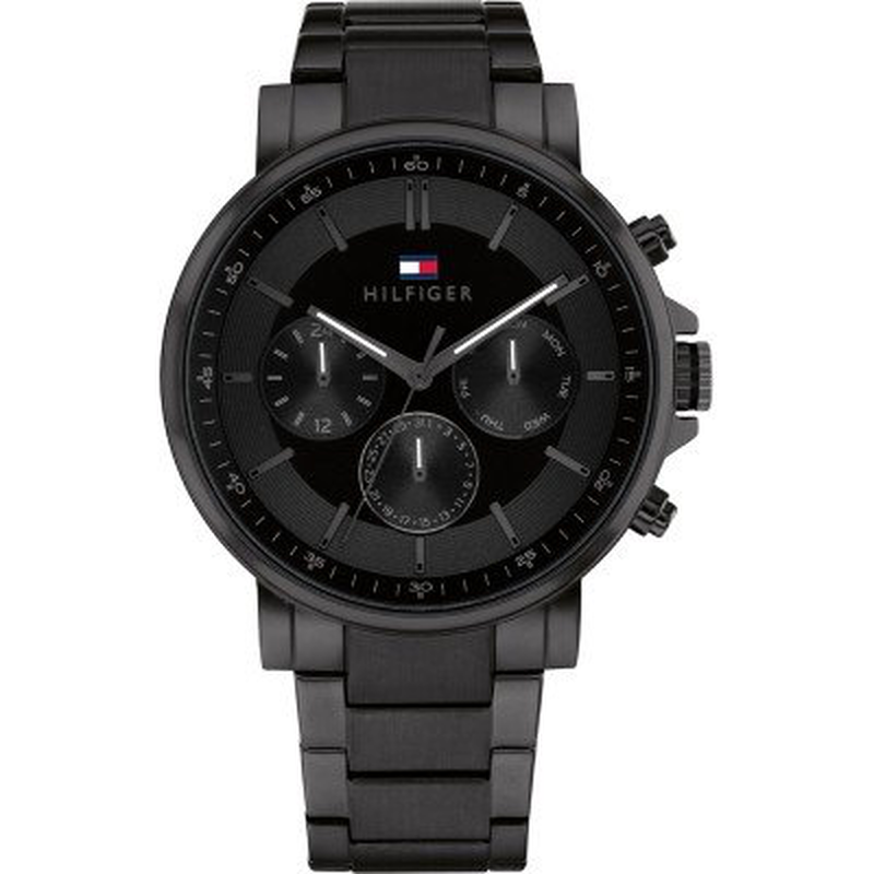 Tommy hilfiger 1710590 43mm watch black Gents watch with daydate image number null