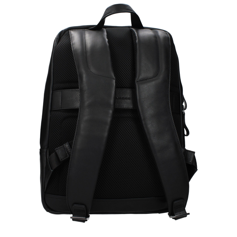 Black leather backpack-null