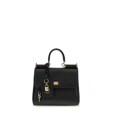 Black calf leather bos taurus shoulder bag, Black, medium
