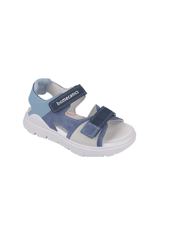 Biomecanics velcro strap boys sandals with shades of blue image number null
