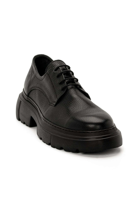 Leather men shoes - fenomilano, Black, medium