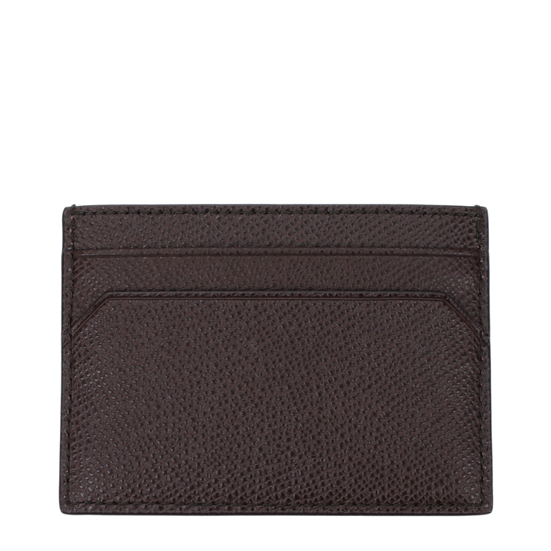Brown leather cardholder-null