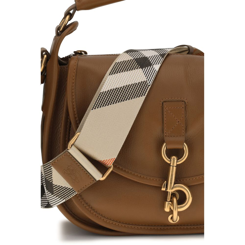 Brown calf leather bos taurus shoulder bag-null