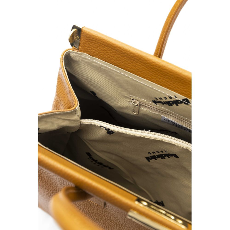 Brown leather women shoulder bag-null