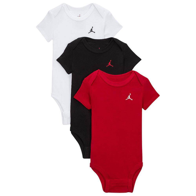 Nike jordan baby everyday esst 3pk bodysuit, Gym Red, medium