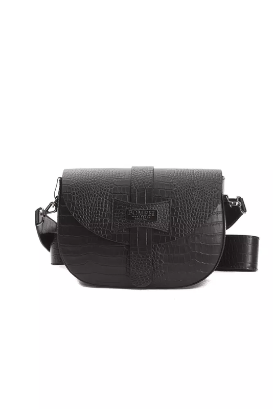 Black leather women crossbody-null