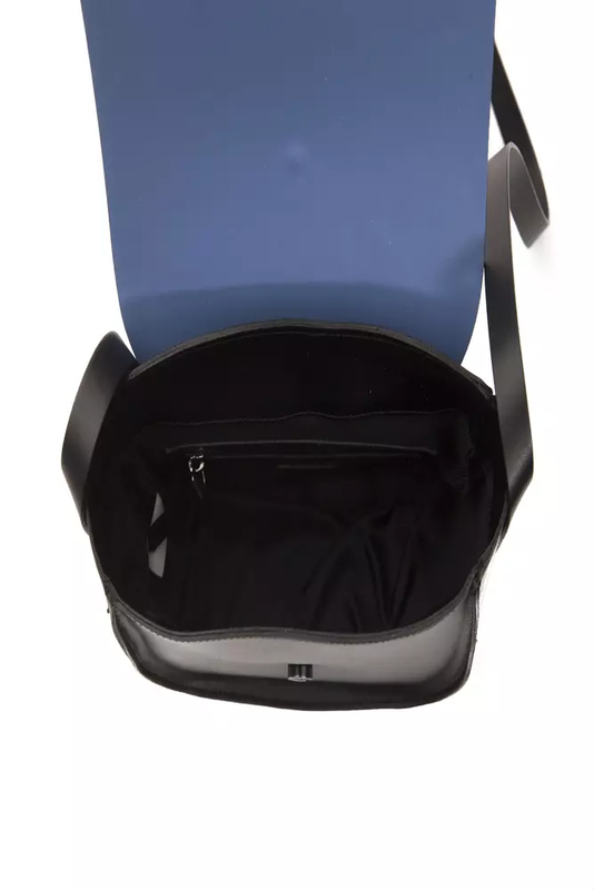 Blue leather women crossbody bag-null