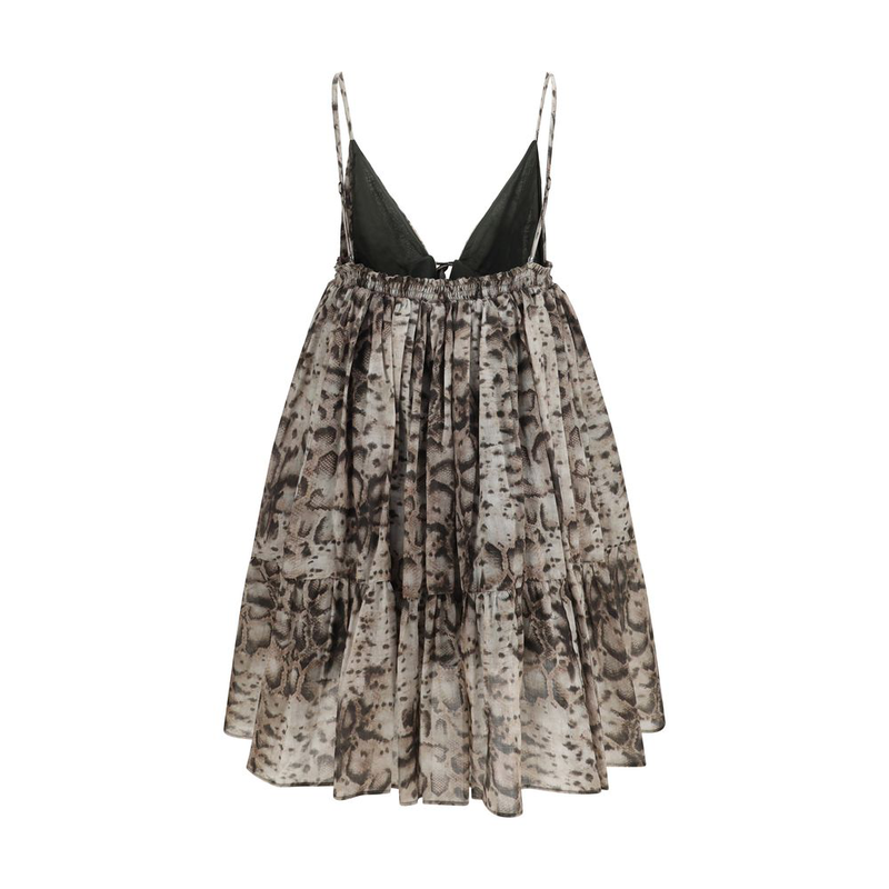 Beige cotton casual dress-null