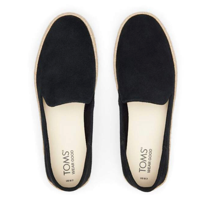 Toms carolina black suede