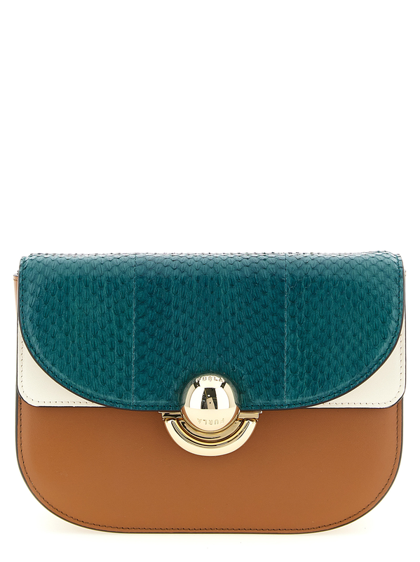 Multicolor lamb leather crossbody bag-null
