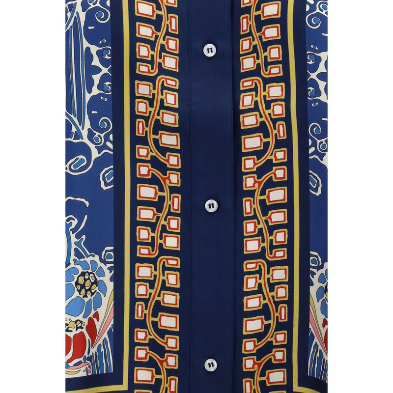 Multicolor silk shirt-null