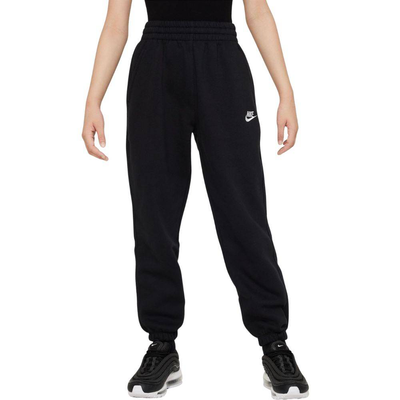Girls nike sportswear club fleece loose pant, Black / White, medium