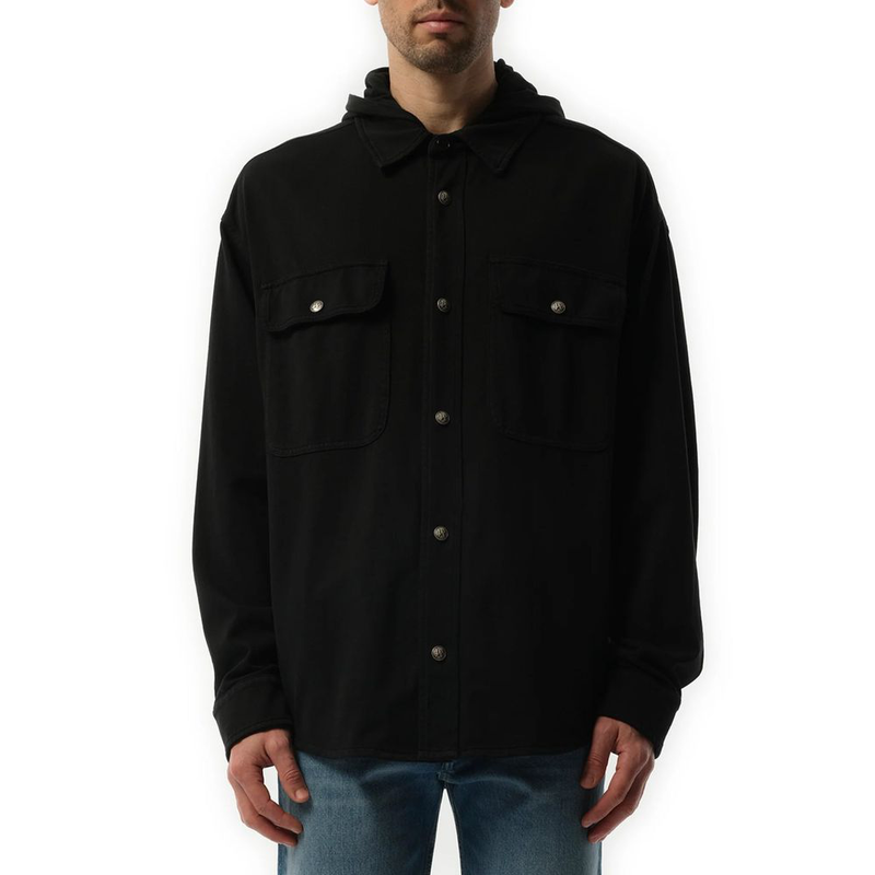 Black denim shirt-null