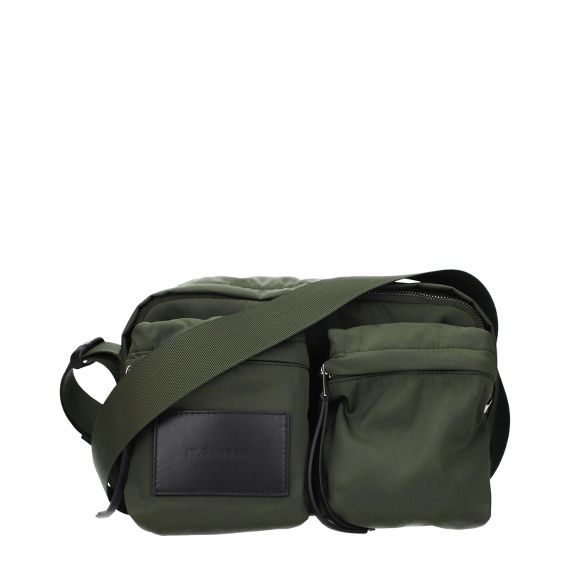 Green nylon crossbody bag-null