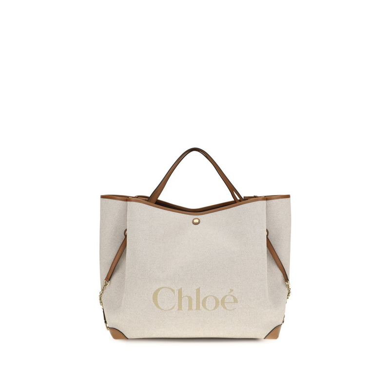Beige cotton shoulder bag-null