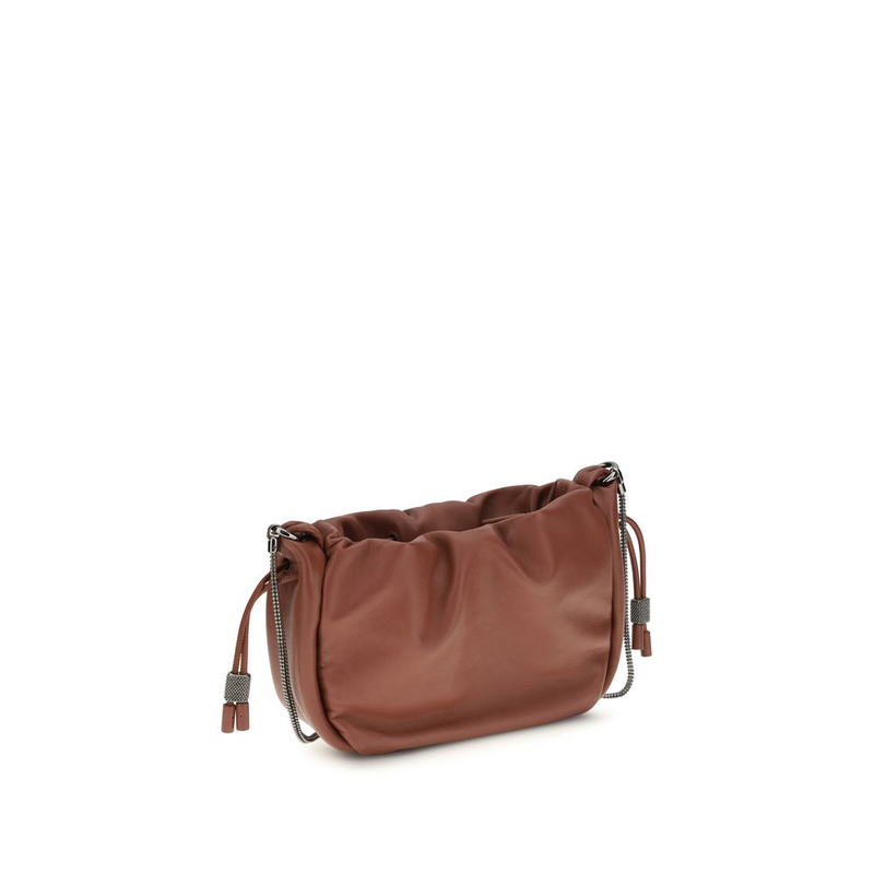 Brown calf leather bos taurus shoulder bag-null