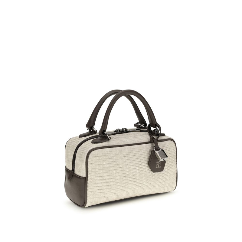 Gray polyamide handbag-null