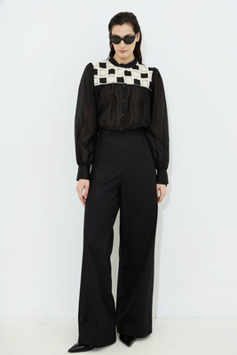 Clea trench trousers, Black, medium