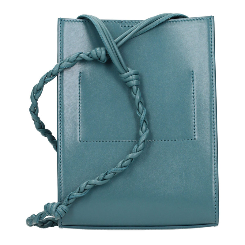 Green leather crossbody bag-null