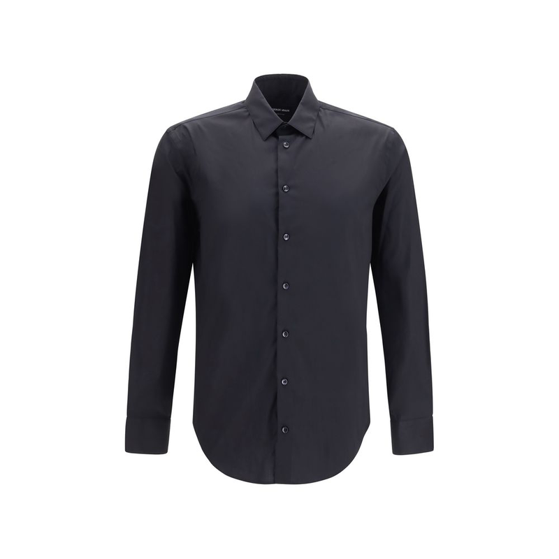 Black cotton dress shirt-null