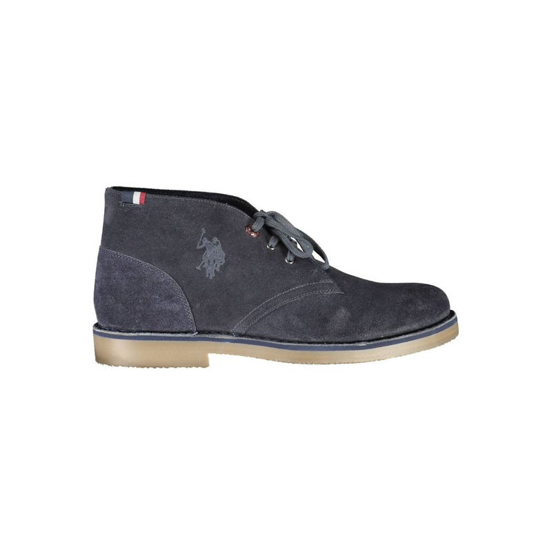Blue leather men's boot-null