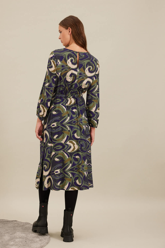 Product image: Whale dress midi print long sleeves-null