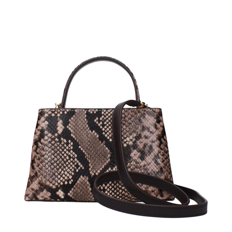 Pink leather handbag-null