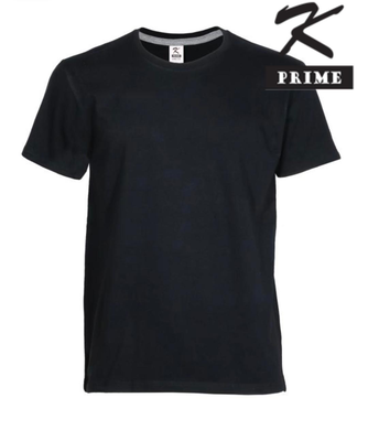 Plain tshirt unisex black 100% cotton, Black, medium