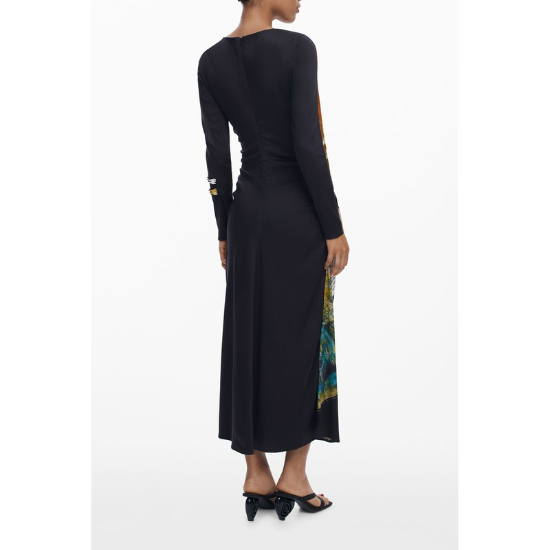 Nero viscosa womens long dress-null