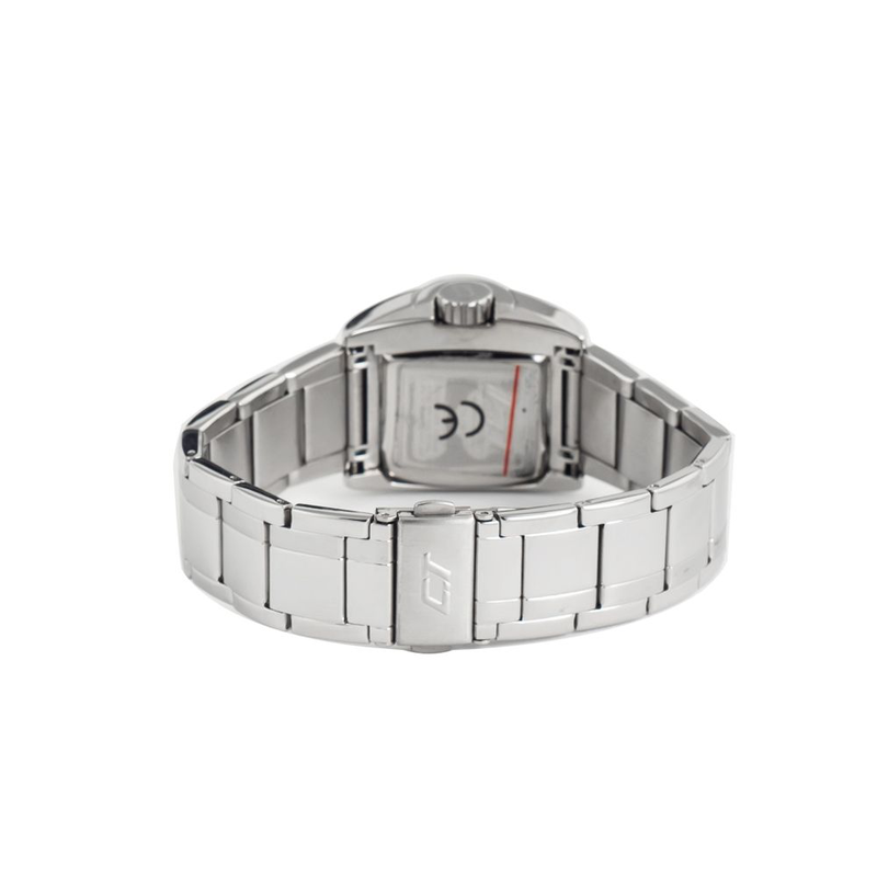 Silver stainless steel dress watch-null