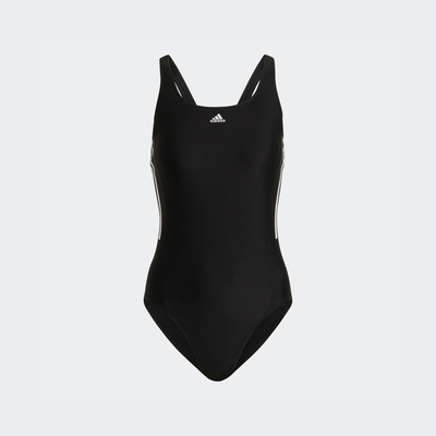 Adidas mid 3-stripes swimsuit hd0403, Black, medium