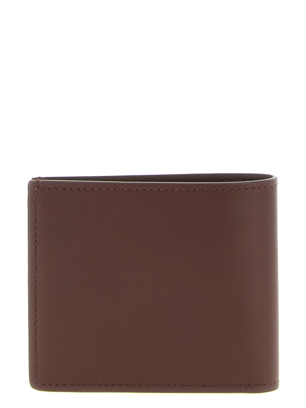 Brown calfskin leather wallet-null