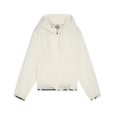 Puma women animal remiz woven fashion full zip hooded, Cream, medium