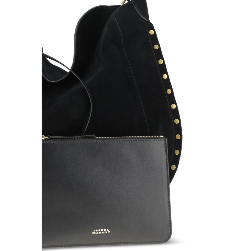 Black calf leather bos taurus shoulder bag-null