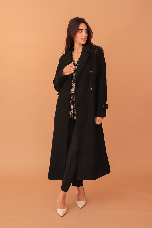 Scarlett cashmere coat - black-null