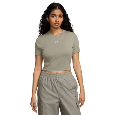 Nike sportswear essentials slim cropped womens t-shirt, Light Army, medium