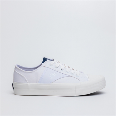 Gap canva lace up flat sneakers with chunky rubber sole