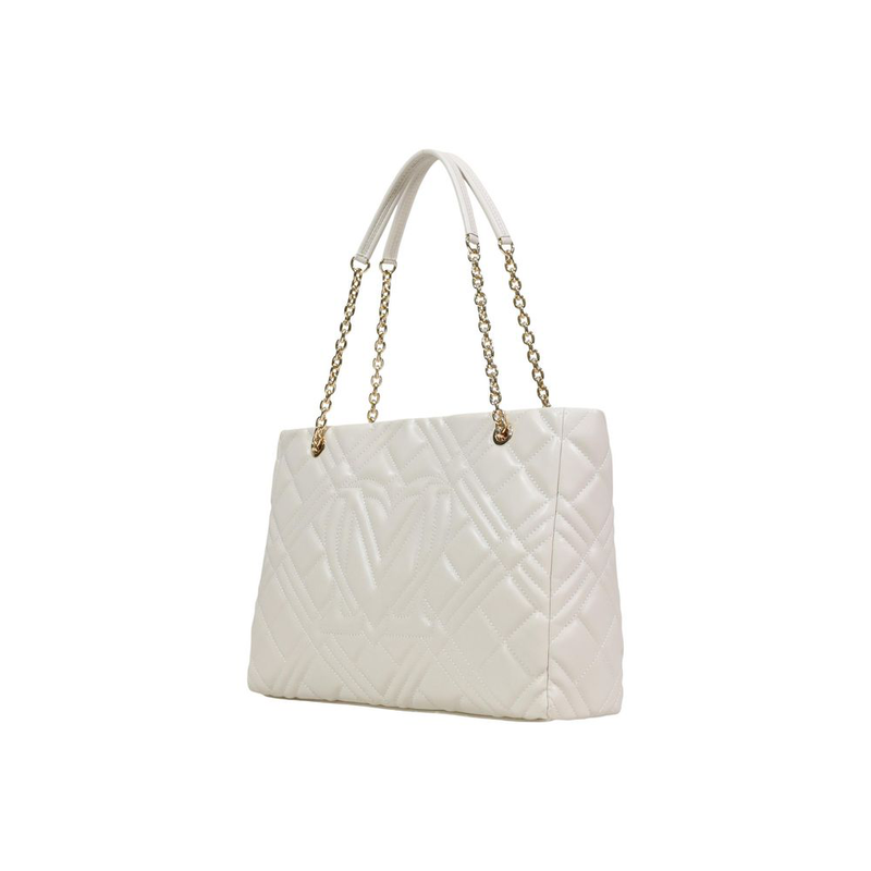 Beige polyethylene handbag-null
