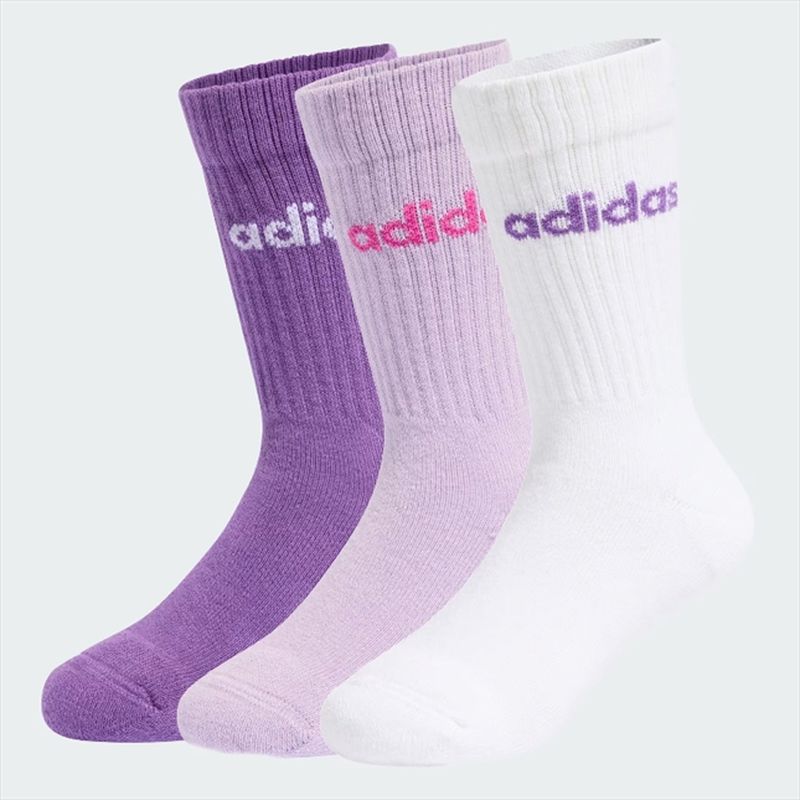 Adidas  lin kids crw 3p white/powplu/actpur-null