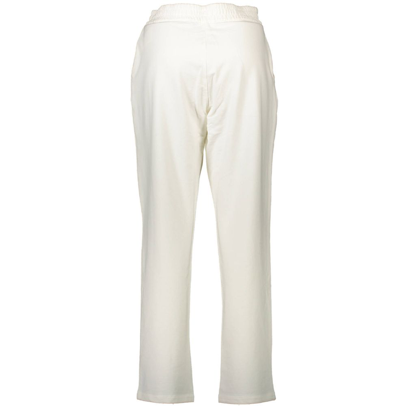 White cotton women's trousers-null