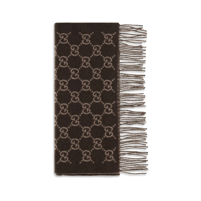 Brown cashmere scarf-null