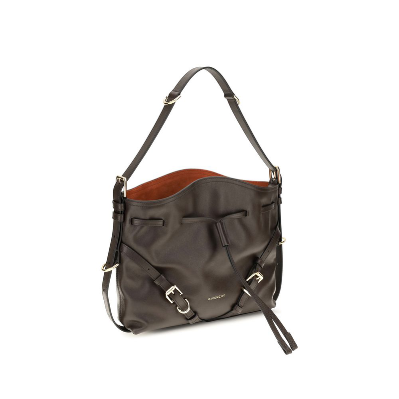 Brown calf leather bos taurus backet bag-null