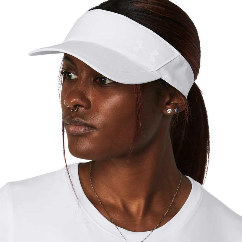 Under armour iso chill launch women run visor cap white 1383480-100 image number null