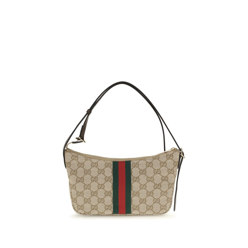 Beige polyester shoulder bag-null